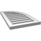Ekena Millwork Quarter Round Top Right Surface Mount PVC Gable Vent w/ 2"W x 2"P Brickmould Sill Frame, 16"W x 26"H GVPQR16X2603SF - alternate 3